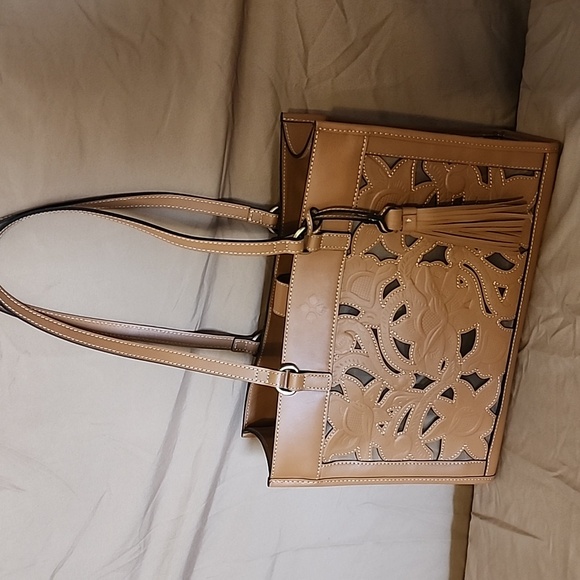 PATRICIA NASH Gianella Tote Mesh Cavo Appllique Tooled - Picture 9 of 10